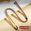 Cordón para Colgante de Color Degradado DIY Hecho a Mano Hebilla de Paz Cordón para Colgante Trenzado a Mano de Ocho Hilos Cordón Suave para el Cuello