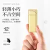 Encendedor delgado, portátil, recargable, a prueba de viento, encendedor de cigarros, cuerpo de metal, encendedor de regalo promocional, moderno