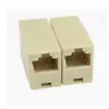 Conector de cable de red RJ45 directo de fábrica Cabezal recto de red Acoplamiento de cable de red Extensión de cabezal de cristal Cable de red