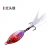 5G-20G Chapa de Ferro Flutuante Escama de Peixe Azul Gorducho Chapa de Ferro de Longo Arremesso Pequeno Chumbo Peixe Sulco de Sangue Gancho de Pena Pesca em Água Salgada Isca para Robalo