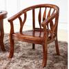 Sillón de Hotel Mesa de Café Juego de Tres Piezas Sillón de Madera Maciza Sillón Individual de Roble para Ocio Mesa y Sillas de Negociación Combinación de Sillas para Charlar