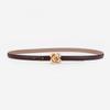 Cinturón Fino de Cuero para Mujer con Diseño de Flor de Rosa, Cinturón de Cuero Adelgazante para Vestidos de Verano
