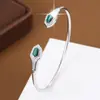 Nuevo Pulsera de Aro Abierto de Polígono Geométrico Moda Incrustada Circonita Cúbica Chapada en Cobre Puro Accesorios para Pulseras Venta al por Mayor