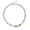 Collar para Hombre Acero de Titanio No se Desvanece Simple Versátil de Gama Alta Collar para Mujer Personalizado Popular Accesorios Venta al por Mayor