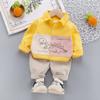 Roupas infantis Comércio exterior terno infantil meninos lapela camisa de manga comprida 0-4 anos de idade bebê camisa de algodão de duas peças conjunto atacado