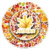 50 piezas de hojas de otoño personalidad transfronterizo pequeño fresco caducifolio decorativo taza equipaje funda para teléfono móvil pegatinas para cuaderno