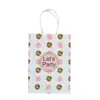 Bolsa de Regalo Rosa Bolsa de Empaque para Regalo de Cumpleaños Fiesta Souvenir de Fiesta Bolso de Mano Bolsa de Papel para Empaque de Dulces y Snacks