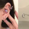 Colección de Pendientes de Hueso del Oído Morado de Ensueño Pendientes de Zirconia Pendientes Planos Espirales de Titanio Médico para el Hélice Pendientes de Hueso del Oído Morados