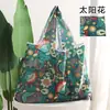 Bolsa Plegable Portátil para Compras de Supermercado, Bolsa de Almacenamiento para Comestibles, Bolsa de Comestibles Gruesa con Dibujos, Bolso Tote Ecológico de Gran Capacidad