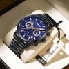 Comercio Exterior BINBOND Binbang Reloj de Cuarzo Deportivo para Hombre Resistente al Agua Correa de Acero Ojos Reloj Multifuncional Reloj de Negocios