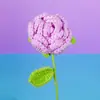 Ramo de Lana Tejido a Crochet Terminado Regalo Día de la Madre Día de San Valentín Ramo Tejido a Mano Rosas Artificiales para el Hogar