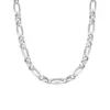 Cadena Semiacabada de Plata de Ley S925 Madre Perla Anillo O de 6 mm Cruz Mano y Pie Cadena para Suéter Accesorios de Plata