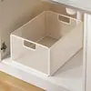 Estante de almacenamiento para debajo del fregadero, caja de almacenamiento de gabinete de baño de estilo abierto, cesta desplegable debajo del lavabo del baño, cesta divisoria de artículos