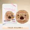 Puff de Pó Plush Macio Fofo para Meninas Capivara Fofa Pelúcia Longa Puff para Pó Solto Q-Bomb Espesso 3006