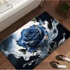 Tapete de Chão 3D Flor Rosa de Terra de Diatomáceas Transfronteiriço, Tapete Absorvente para Banheiro, Tapete Antiderrapante de Secagem Rápida para Entrada de Vaso Sanitário, Tapete de Entrada Doméstico