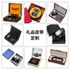 Nuevo Cinturón de Piel de Vaca de Dos Capas para Hombre con Hebilla Automática, Patrón de Árbol, Piel Genuina, Set de Caja de Regalo de Alta Gama, Cinturón de Regalo, Negocios