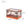 Caja de almacenamiento de ropa de cinco puertas, caja de almacenamiento de juguetes para el hogar, caja de almacenamiento de armario plegable transparente de plástico