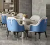 Mesa e Cadeiras para Negociação em Escritório de Vendas Combinação Luxo Leve Novo Estilo Chinês Hall de Escritório de Vendas Recepção Uma Mesa Quatro Cadeiras Mesa Redonda para Negociação