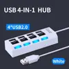 Concentrador divisor USB 2.0 de siete puertos para ordenador con interruptor independiente, extensor de expansión USB dividido