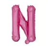 Balões de Letra Rosa 16 polegadas A-Z Inglês 0-9 Número Rosa Festa Aniversário Conjunto Decoração Faixa Balões de Folha de Alumínio