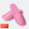 Pantuflas Desechables de Algodón y Lino para Hotel, Hospitalidad en Casa, Portátiles, Engrosadas, Antideslizantes, Media Tapa, Todo Incluido, Pantuflas para Huéspedes Personalizadas