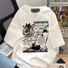 Camiseta de Manga Corta con Estampado de Letras Estilo Coreano, Talla Europea Transfronteriza, Adecuada para Hombres y Mujeres, Ropa Casual para Estudiantes, Transpirable y Cómoda