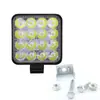 Foco de Luz Alta de Venta Caliente Transfronterizo con 16 Luces, 48W, Luz de Trabajo LED para Coche, Foco de Modificación para Vehículo Todoterreno, Iluminación para Montacargas