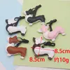 Lindo Perro Corgi Pequeño de Múltiples Capas 3D de Pie Colgante de Bolso de Cuero Accesorios para Ropa con Cordón Encanto En Stock