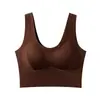 Nuevo camisole térmico sin costuras, acolchado y cepillado con sujetador incorporado, para mujer, otoño e invierno
