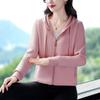 Chaqueta de Primavera para Madres de Mediana Edad y Mayores 2026 Nuevo Estilo Sudadera con Capucha y Cardigan para Mujeres de 50 Años Top Elegante de Primavera y Otoño para Mujeres de Mediana Edad