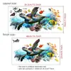 2026 Adesivos de Parede Autoadesivos de Animais Marinhos Decalques de Parede Papel de Parede para Sala de Estar Quarto Adesivos Decorativos