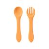 Tenedor y Cuchara de Silicona Completa para Bebé Vajilla para Alimentación de Bebé Tenedor y Cuchara para Niños Tenedor y Cuchara para Entrenamiento de Comida de Bebé Venta al Por Mayor de Fábrica
