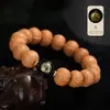 Pulsera de Cuentas con Cabeza de Mono del Zodiaco para Hombres, Cuentas Originales de Nogal de Alta Calidad, Cuentas de Oración Budista, Venta al por Mayor