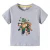 Mi Mundo Minecraft Ropa Nueva para Niños Camiseta de Verano de Manga Corta para Niños Camiseta de Manga Media para Niños Top para Niños