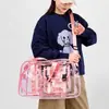 Bolsa de Praia Nova de PVC Transfronteiriça para Mulheres, Bolsa de Viagem para Curta Distância com Separação Seco/Molhado, Bolsa Fashion para Férias, Natação, Esportes, Fitness