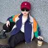 Jaqueta Masculina de Manga Raglan para Primavera e Outono Estilo Coreano Jaqueta Corta-vento Bonita Infantil Para Crianças Pequenas e Médias Top Bonito Malandro Roupas de Fora Comércio Exterior