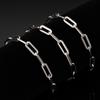 Acero Inoxidable Cuadrado Oval Plano Cadena Cruzada DIY Collar Pulsera Joyería Sencilla Personalidad Accesorios de Cadena Semiacabada
