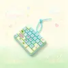 Teclado de dibujos animados lindo de 26 teclas, juguete para aliviar el estrés, colgante de llavero decorativo, venta al por mayor