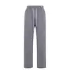 Nuevos pantalones rectos de hombre para otoño, engrosados, casuales, versátiles, modernos, con cordón, fluidos, talla grande, cómodos, largos