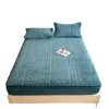 Novo Protetor de Colchão de Lã de Leite, Amigo da Pele, Espessado, Quente para o Inverno, Quarto de Dormitório Estudantil, Totalmente Envolvente, Lençol de Cama Antiderrapante Conjunto de Três Peças