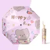 Guarda-chuva Dupla Face Reforçado para Cachorro para Chuva e Sol, Guarda-chuva Fofo para Sol, Dobrável, Manual, Compacto, Portátil, Protetor Solar, Proteção Solar, Design Floral
