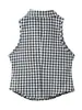 Camisa de mujer ZR comercio exterior estilo europeo y americano moderna ajustada plisada de un solo pecho con cuello sin mangas