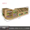 Estante de Almacenamiento para Cigarrillos de Estructura Acero-Madera, Gabinete de Fondo Combinado para Mostrador de Caja de Cigarrillos y Alcohol, Exhibidor de Estante para Cigarrillos de Tienda de Conveniencia