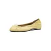 Zapatos tipo bailarina sin cordones, súper suaves y cómodos, con aumento de altura oculto y moño, nuevo modelo para mujer hecho de piel de vacuno de capa superior, adecuados para ir al trabajo y como zapato cómodo para abuela