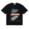 2025 Verão Masculino Rhude High Street Estampado Respirável Manga Curta Marca de Moda Camiseta de Manga Curta Pulôver Verão