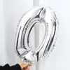 0-9 Plata 16 pulgadas Dorado Globo de Número de Papel de Aluminio Decoración Festival de Película de Aluminio
