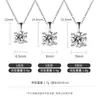 Venta en vivo imitación plata esterlina S925 collar de moissanita de cuatro garras para mujer joyería de comercio exterior transfronterizo colgante cadena clavicular al por mayor