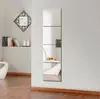 Adesivos de Parede Espelhados de Acrílico para Casa Quarto Dormitório Espelho de Maquiagem Autoadesivo Espelho Macio Adesivos de Parede de Espelho Acrílico