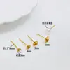 Pendientes de Aro de Perlas Adhesivas con Perlas de Acero de Titanio Galvanizado al Vacío Oro de 18 Quilates con Agujero Medio Material para Pendientes DIY Hechos a Mano Aguja de Copa Cruzada