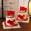 2026 Decoración para Pastel Feliz Día Nacional, Feliz Cumpleaños Patria, Aniversario Próspero, Inserto de Bandera Roja Pequeña